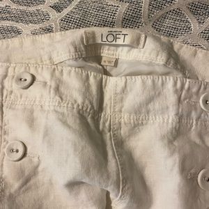 White linen pants